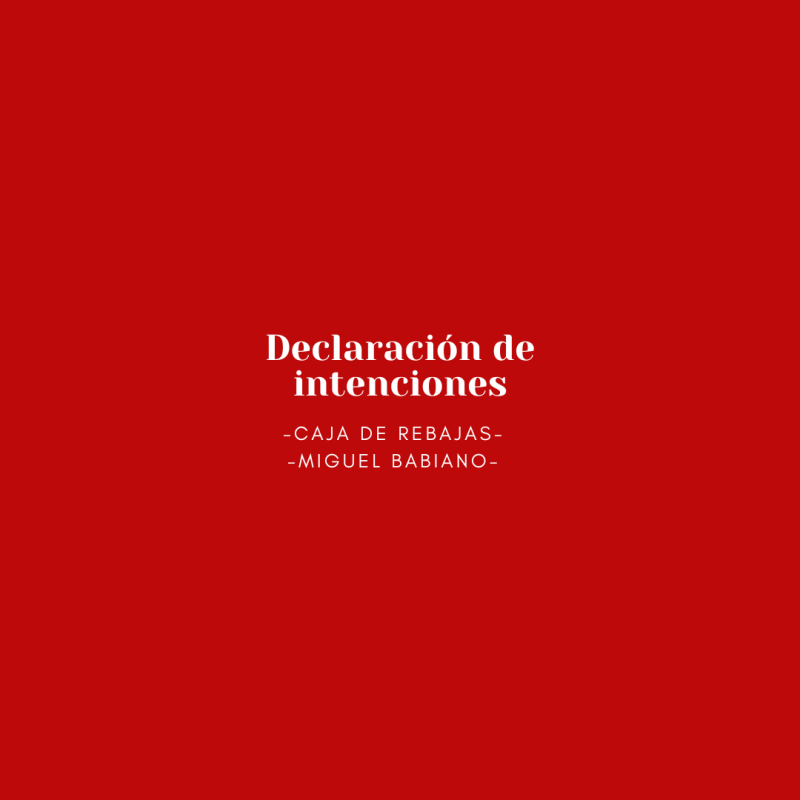 Declaración de intenciones