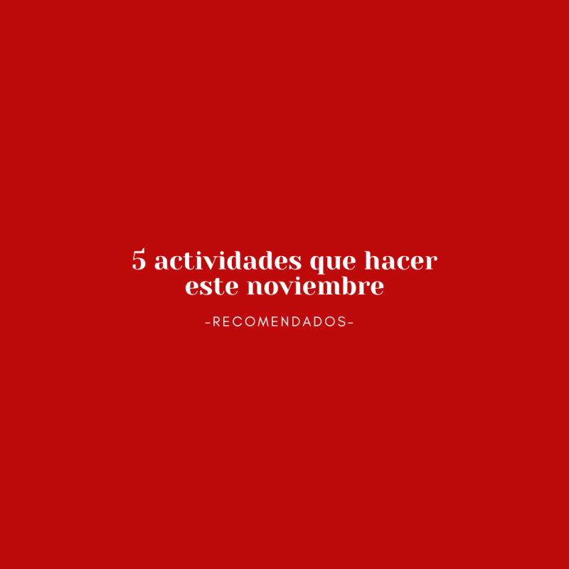 5 Actividades que hacer en Noviembre